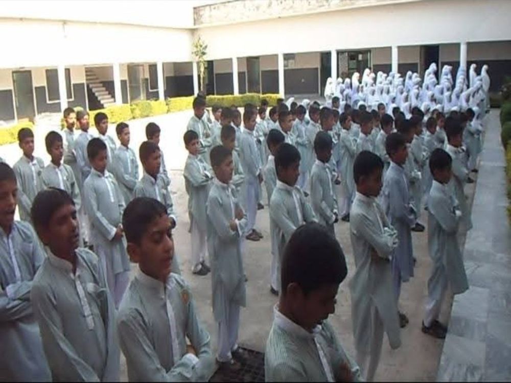 Students in assembly at the education centre